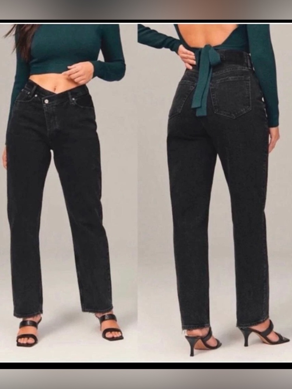 Abercrombie & Fitch Jeans Womens 28 6 Short The Dad High Rise Cross Waist EUC